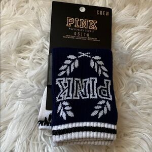 VS pink crew socks